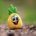 Pluszowa zabawka Ananas dla psa na ziemii