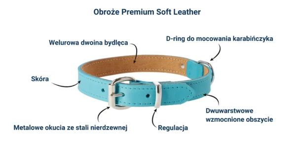 Obroża z miękkiej skóry zalety